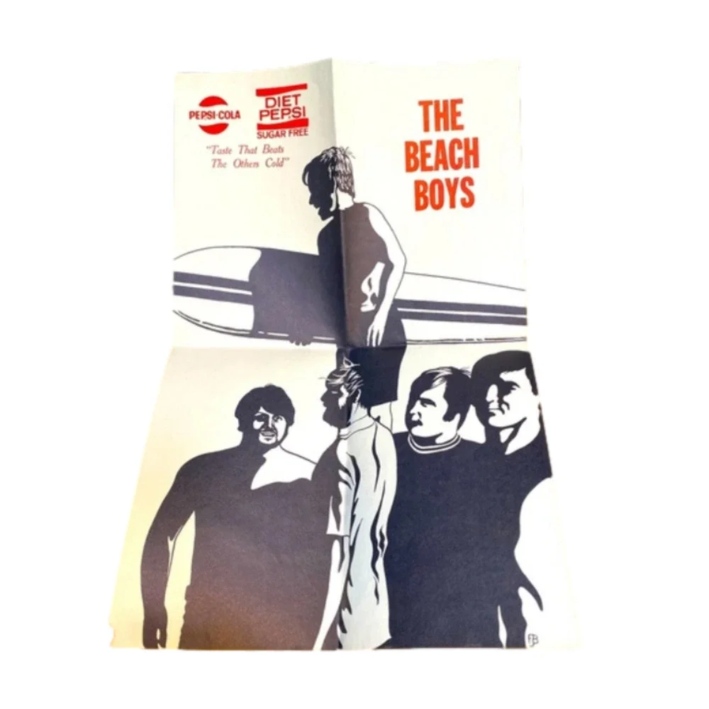 1969 The Beach Boys Concert Poster Authentic Manhattan College NY Silhouette Art - Picture 5 of 6